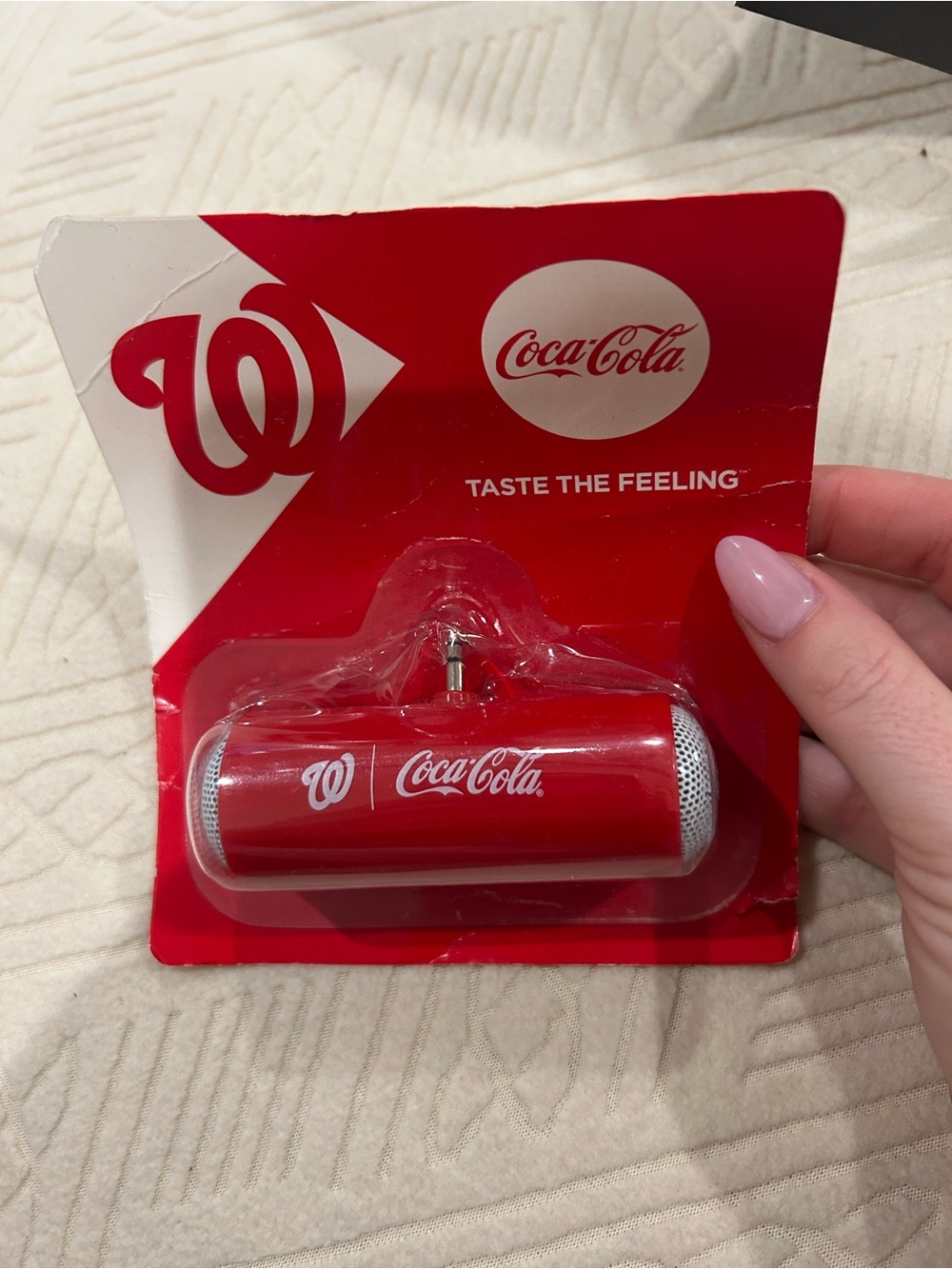 Coca Cola Red Mini Speaker with White Logos